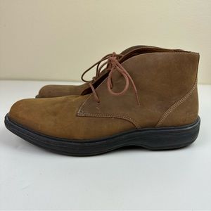 DR COMFORT Brown Leather Chukka Boots MENS 9.5 W Orthopedic Shoes Diabetic Shoes